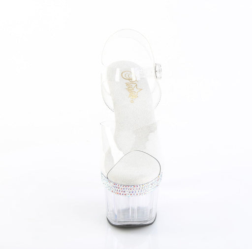 Pleaser ADORE-708PHRS Platform Sandal (Clear/Clear)