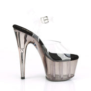 Pleaser ADORE-708T Platform Sandal (Clear/Smoke Tinted)