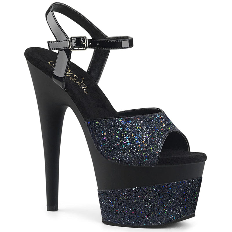 Pleaser ADORE-709-2G Black Multi Glitter/Black Multi Glitter