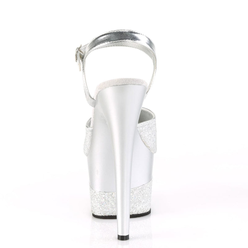 Pleaser ADORE-709-2G Platform Sandal (Silver Multi Glitter/Silver Multi Glitter)