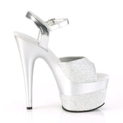 Pleaser ADORE-709-2G Platform Sandal (Silver Multi Glitter/Silver Multi Glitter)