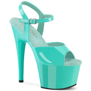 Pleaser ADORE-709 Platform Sandal (Aqua Patent/Aqua)
