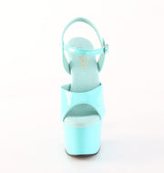 Pleaser ADORE-709 Platform Sandal (Aqua Patent/Aqua)
