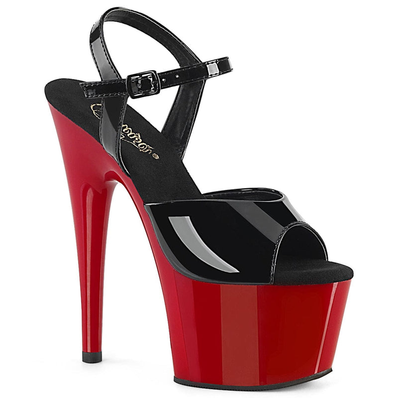 Pleaser ADORE-709 Platform Sandal (Black Patent/Red) 5