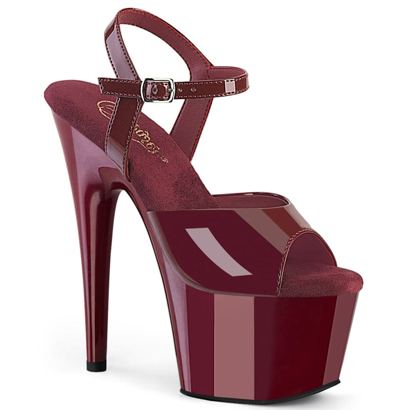 Pleaser ADORE-709 Platform Sandal (Burgundy Patent/Burgundy)