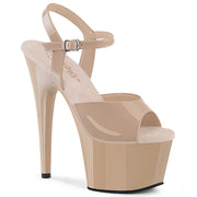 Pleaser ADORE-709 Platform Sandal (Nude Patent/Nude)