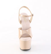 Pleaser ADORE-709 Platform Sandal (Nude Patent/Nude)