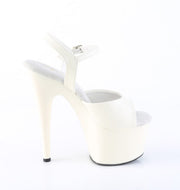 Pleaser ADORE-709 Platform Sandal (Off-White Faux Leather/Off-White Matte)