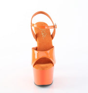 Pleaser ADORE-709 Platform Sandal (Orange Patent/Orange)