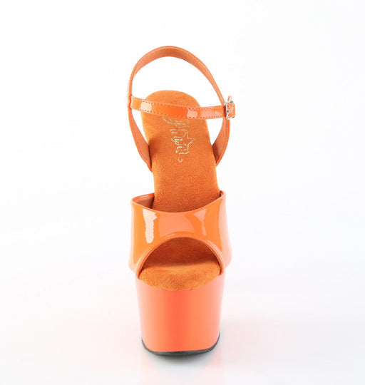 Pleaser ADORE-709 Platform Sandal (Orange Patent/Orange)