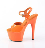 Pleaser ADORE-709 Platform Sandal (Orange Patent/Orange)