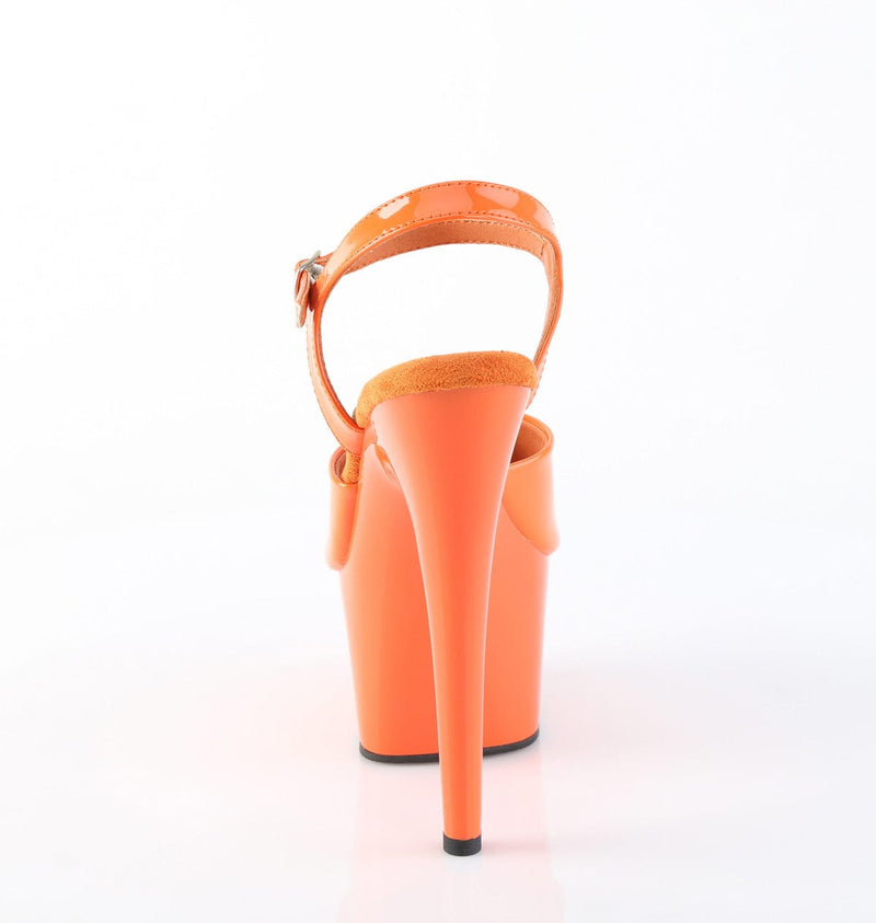 Pleaser ADORE-709 Platform Sandal (Orange Patent/Orange)