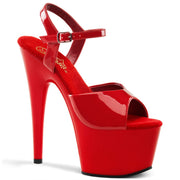 Pleaser ADORE-709 Platform Sandal (Red/Red) 5