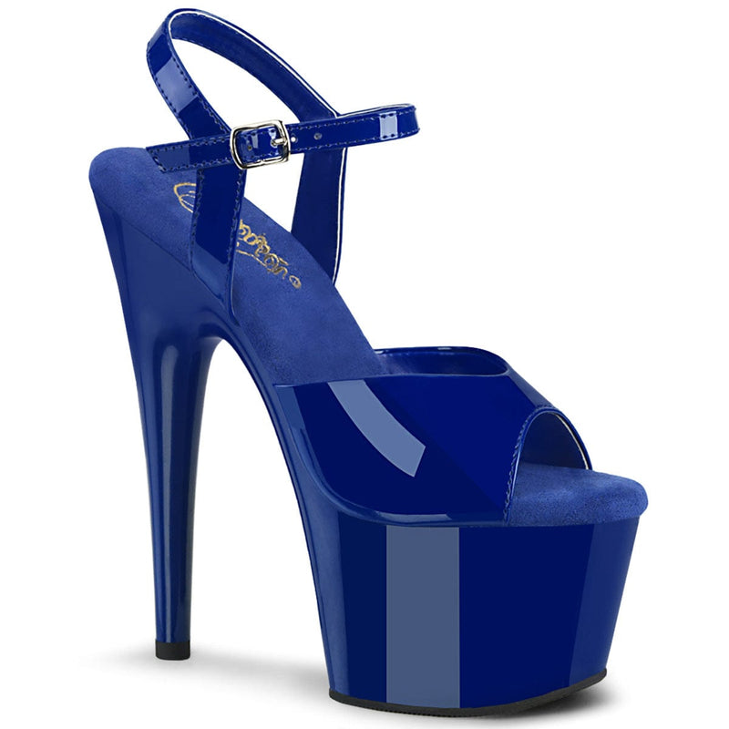 Pleaser ADORE-709 Platform Sandal (Royal Blue Patent/Royal Blue) 5