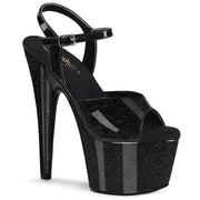 Pleaser ADORE-709GP Platform Sandal (Black Glitter Patent/M) 5