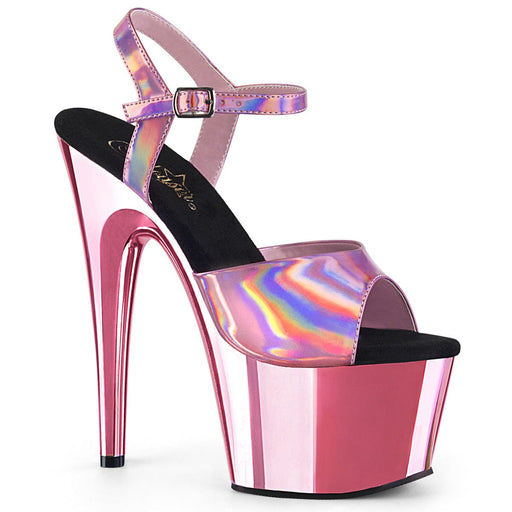Pleaser ADORE-709HGCH Platform Sandal (Baby Pink Hologram/Baby Pink Chrome) 5