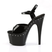 Pleaser ADORE-709LS Platform Sandal (Black/Black)