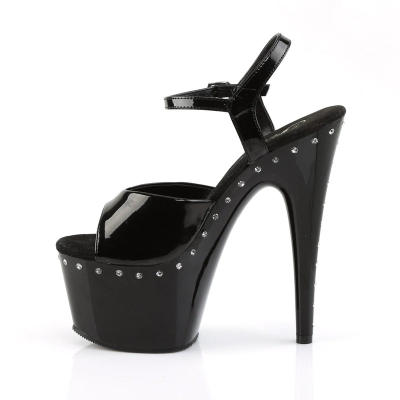 Pleaser ADORE-709LS Platform Sandal (Black/Black)