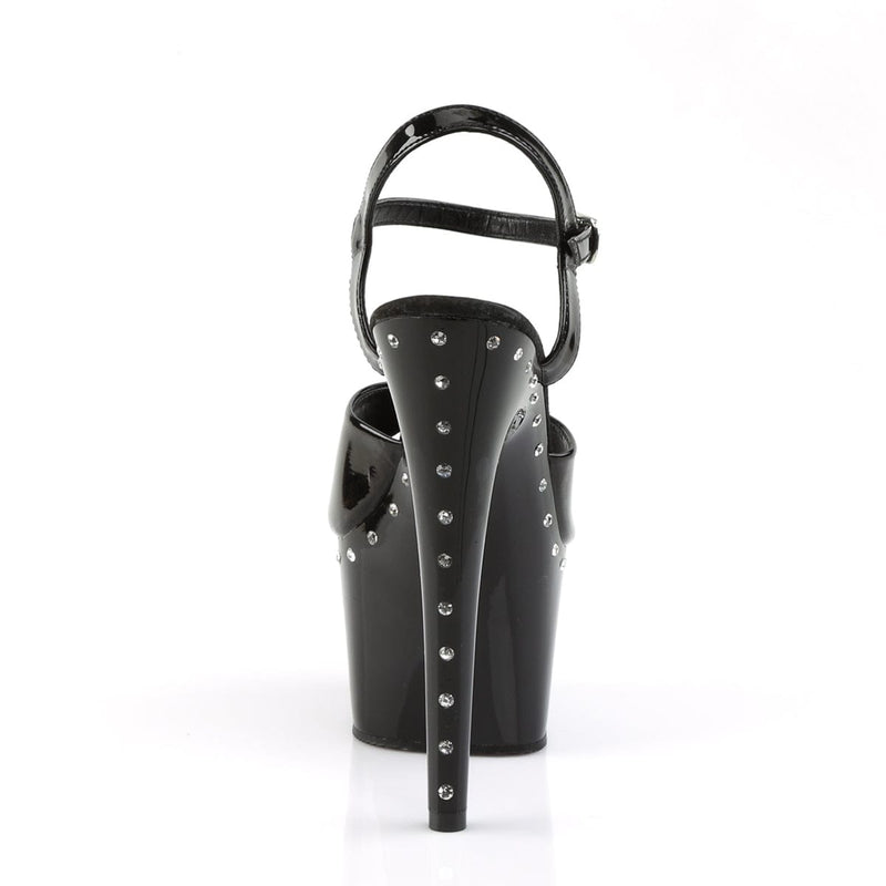 Pleaser ADORE-709LS Platform Sandal (Black/Black)