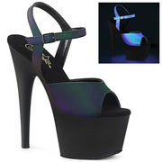 Pleaser ADORE-709REFL Platform Sandal (Green Multi Reflective/Black Matte) 5