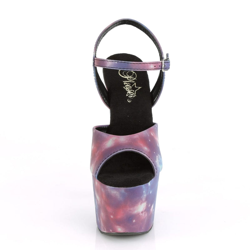 Pleaser ADORE-709REFL Platform Sandal (Purple-Blue Reflective/Purple-Blue Refle)
