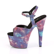 Pleaser ADORE-709REFL Platform Sandal (Purple-Blue Reflective/Purple-Blue Refle)