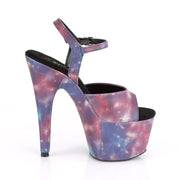 Pleaser ADORE-709REFL Platform Sandal (Purple-Blue Reflective/Purple-Blue Refle)