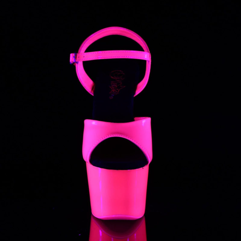 Pleaser ADORE-709UV Platform Sandal (Neon Hot Pink Patent/Neon Hot Pink)