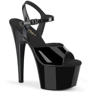 ADORE-709WR Black Patent/Black Platform Sandal