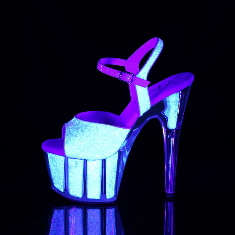 Pleaser ADORE-710UVG Platform Sandal (Neon Opal Glitter/Neon Opal Glitter)