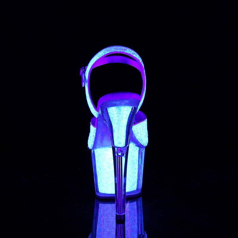 Pleaser ADORE-710UVG Platform Sandal (Neon Opal Glitter/Neon Opal Glitter)