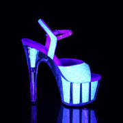 Pleaser ADORE-710UVG Platform Sandal (Neon Opal Glitter/Neon Opal Glitter)