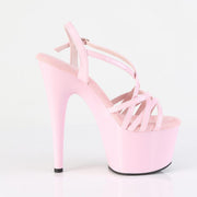 Pleaser ADORE-713 Platform Sandal (Baby Pink Patent/Baby Pink)