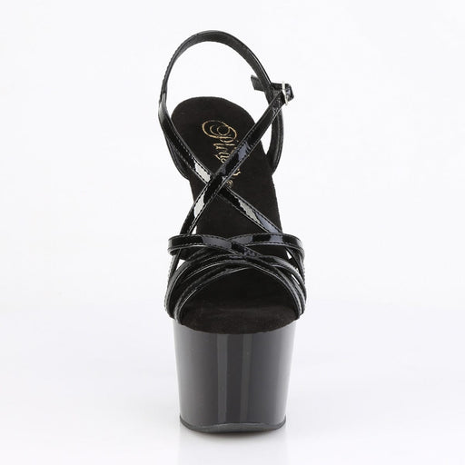 Pleaser ADORE-713 Platform Sandal (Black Patent/Black)