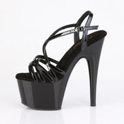 Pleaser ADORE-713 Platform Sandal (Black Patent/Black)