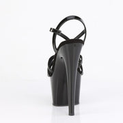 Pleaser ADORE-713 Platform Sandal (Black Patent/Black)