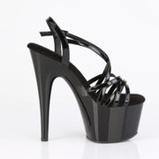 Pleaser ADORE-713 Platform Sandal (Black Patent/Black)