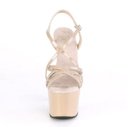 Pleaser ADORE-713 Platform Sandal (Nude Patent/Nude)