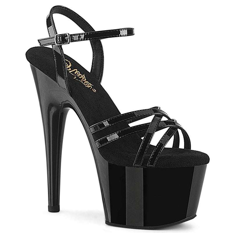 Pleaser ADORE-717 Platform Sandal (Black Patent/Black)