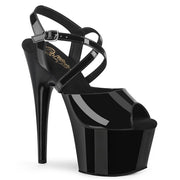 Pleaser ADORE-724 Platform Sandal (Black Patent/Black) 5