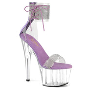 Pleaser ADORE-727RS Platform Sandal (Clear-Lavender/Clear)