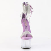 Pleaser ADORE-727RS Platform Sandal (Clear-Lavender/Clear)