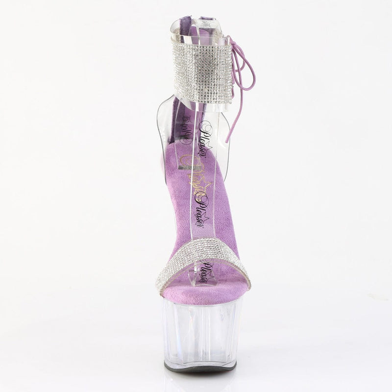 Pleaser ADORE-727RS Platform Sandal (Clear-Lavender/Clear)