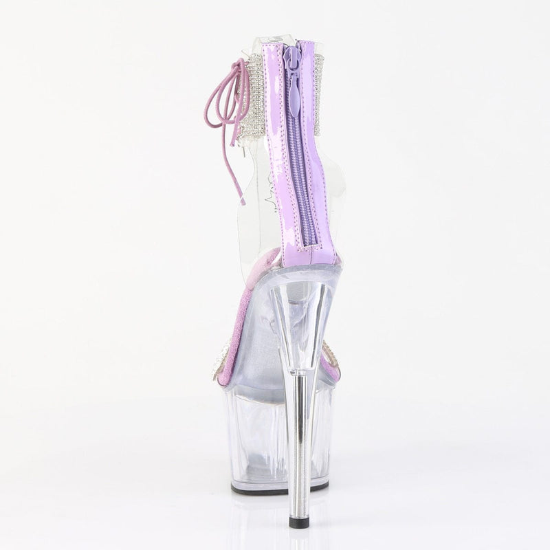 Pleaser ADORE-727RS Platform Sandal (Clear-Lavender/Clear)