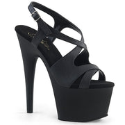 Pleaser ADORE-730 Platform Sandal (Black Faux Leather/Black Matte) 5