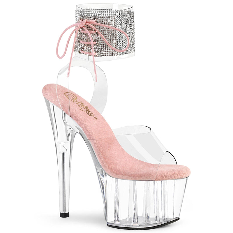 Pleaser ADORE-791-2RS Platform Sandal (Clear-Baby Pink/Clear) 5