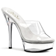 Pleaser ALLURE-601 Platform Sandal (Clear/Clear) 5