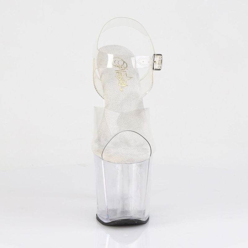 Pleaser AMAZE-808 Platform Sandal (Clear/Clear)