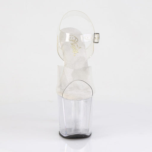 Pleaser AMAZE-808 Platform Sandal (Clear/Clear)