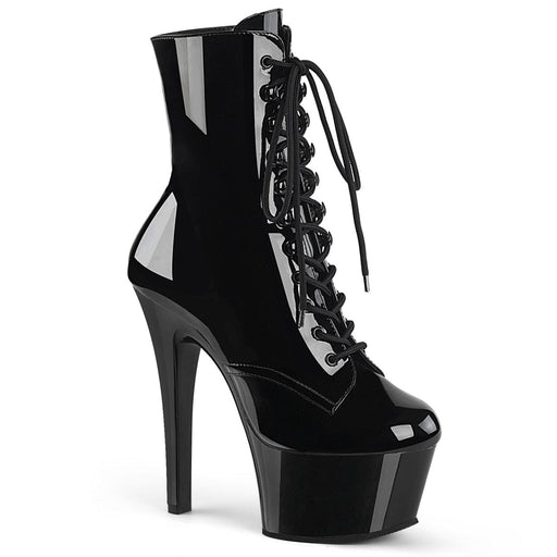 Pleaser ASPIRE-1020 Platform Ankle Boot (Black Patent/Black) 5
